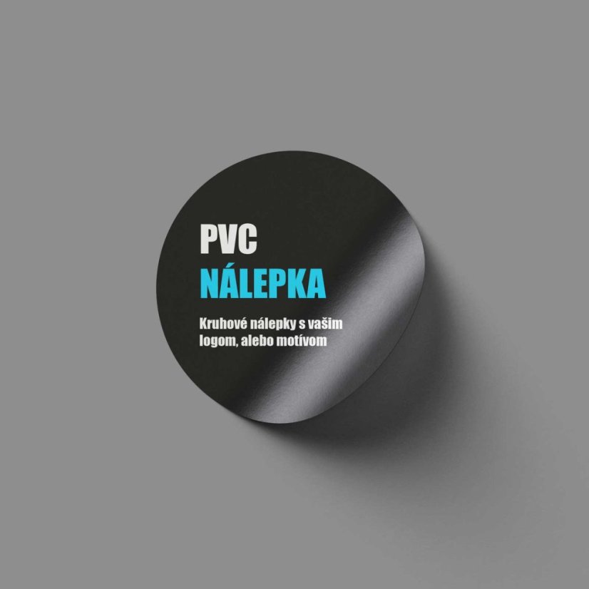 Plastová nálepka v tvare kruhu - Rozmer samolepky: 300x ø5 cm