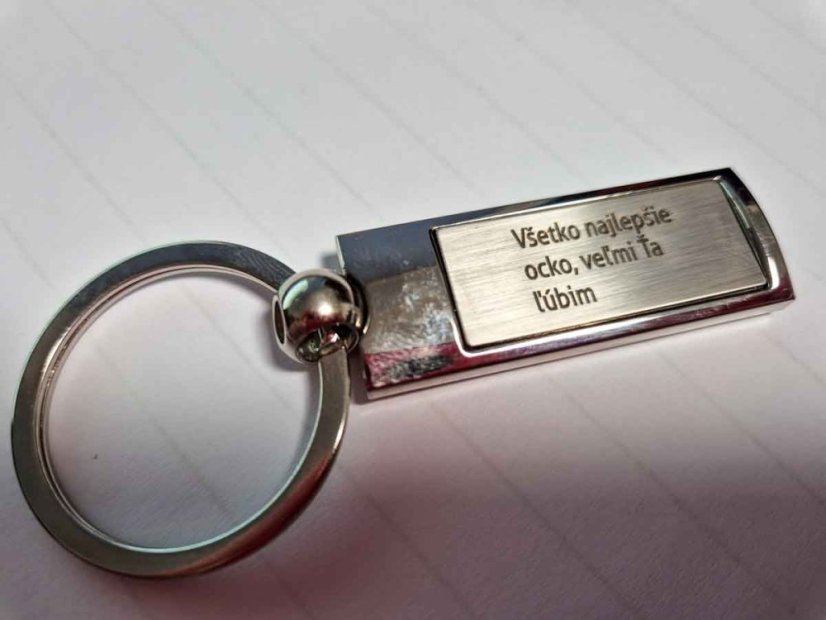 Obĺžniková kľúčenka s gravírovaním