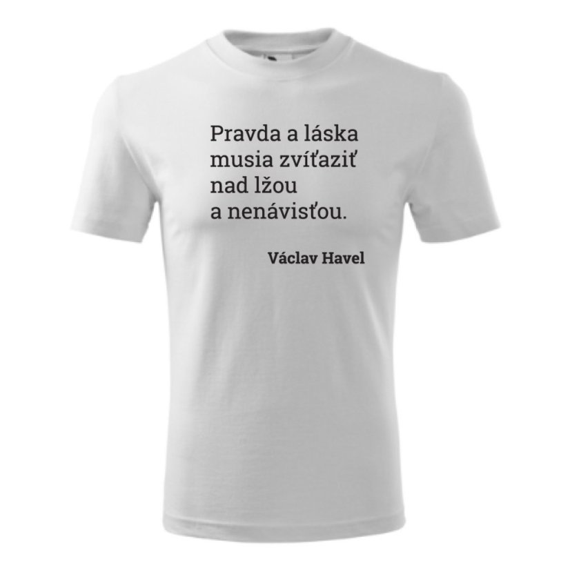 Tričko Pravda a láska - Veľkosť: S
