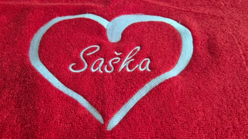 Vyšívaný uterák s menami