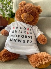 Tričko s abecedou S Biela