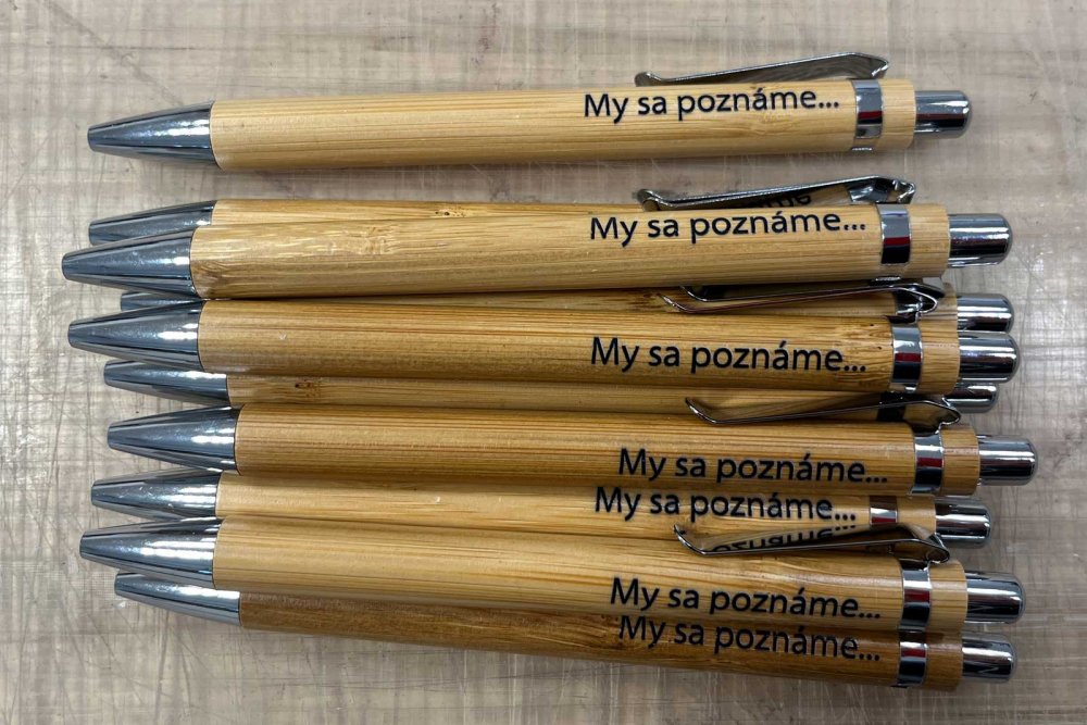 Bambusové pero s potlačou pre učiteľa